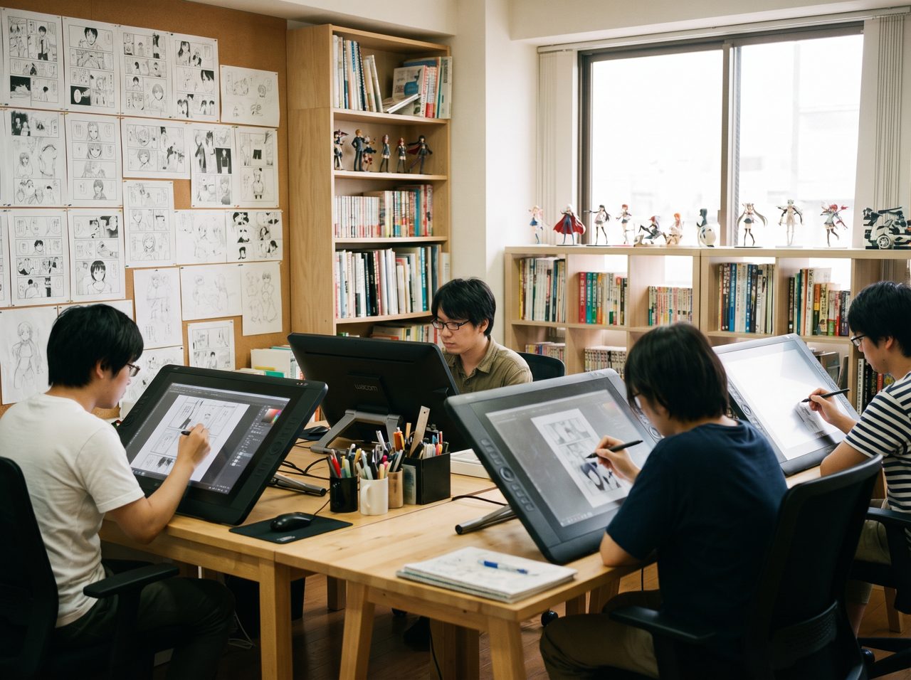 羞羞漫画漫画家工作室办公环境